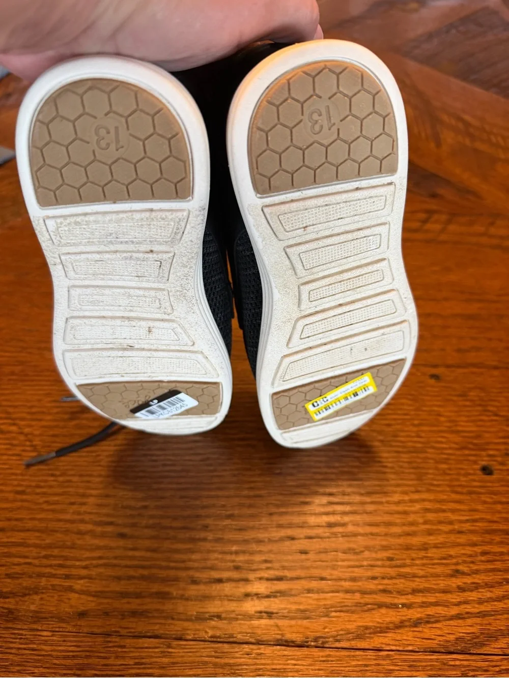 Cat & Jack sz 13 Kids Black Lace-Up Shoes